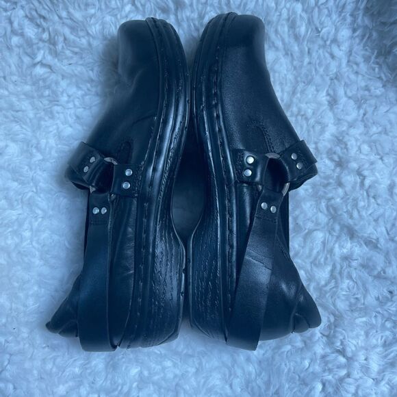 Klogs Harley black leather Harness close back clog Size 7M - Picture 6 of 9